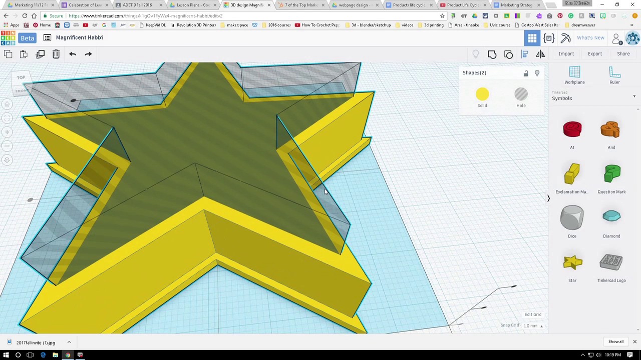 cookie cutter tinkercad