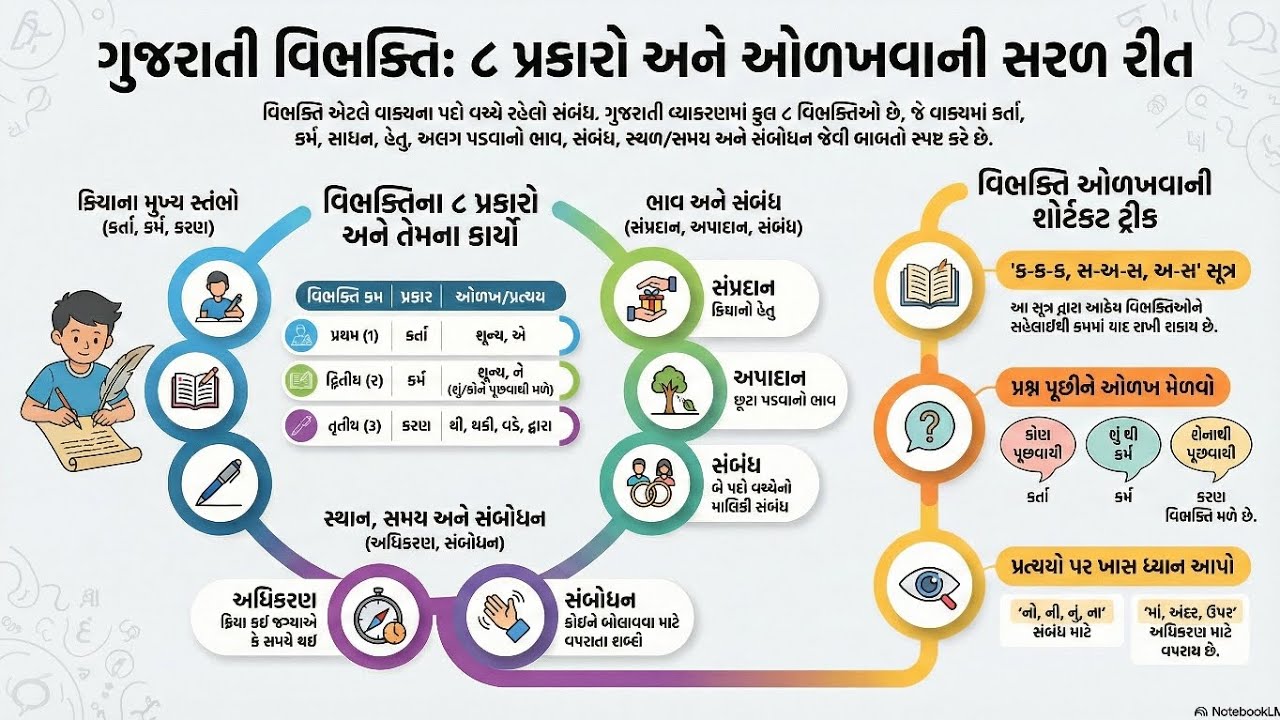 વિભક્તિ ગુજરાતી વ્યાકરણ આપણી માતૃભાષામાં 