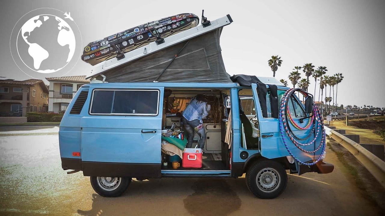 Vanlife как глухая женщина в биодизельном автомобиле Westfalia