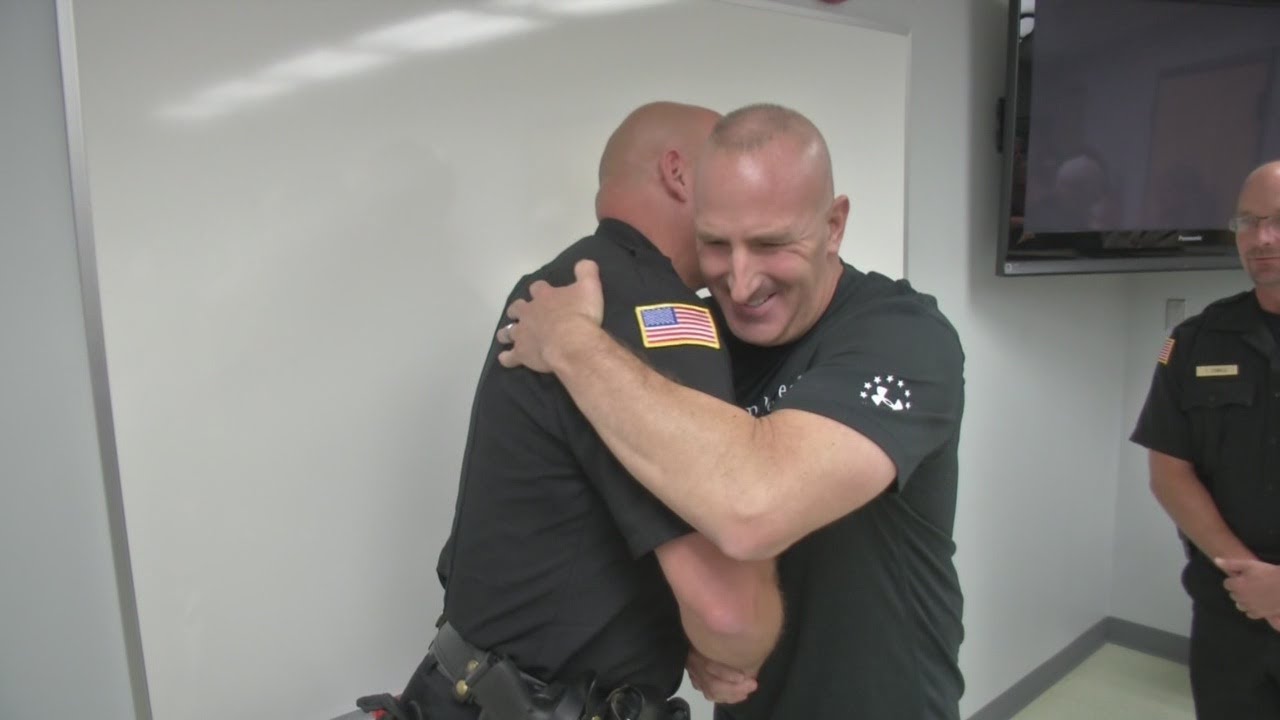 Police officer thanks colleagues who saved his life