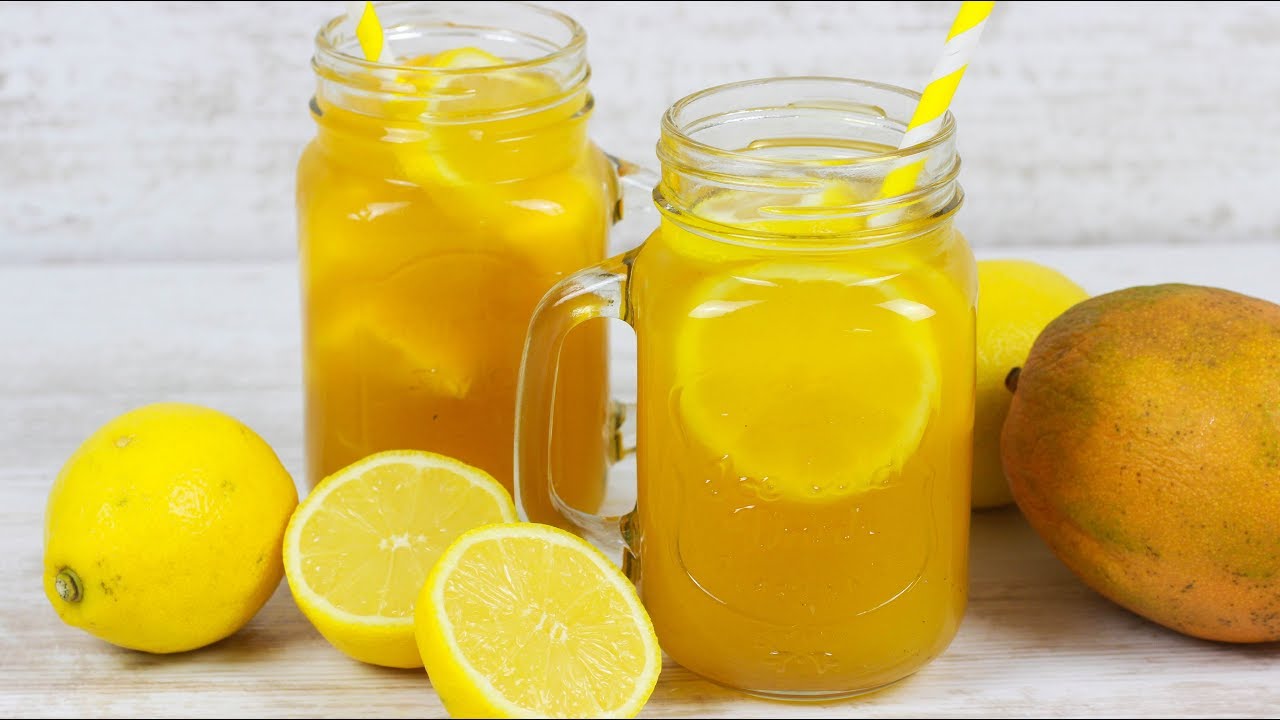 Mango Limonade - Selbstgemachte Limonade I Mango Eistee