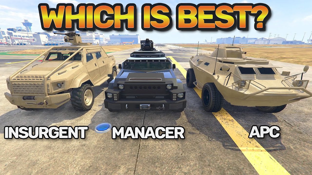 GTA 5 Menacer VS Insurgent Pick Up Vs HVY APC Tank