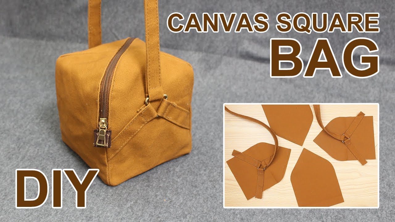 Как сшить Повседневная квадратная сумка | How to make a casual cross bag with fabric #sewingtimes