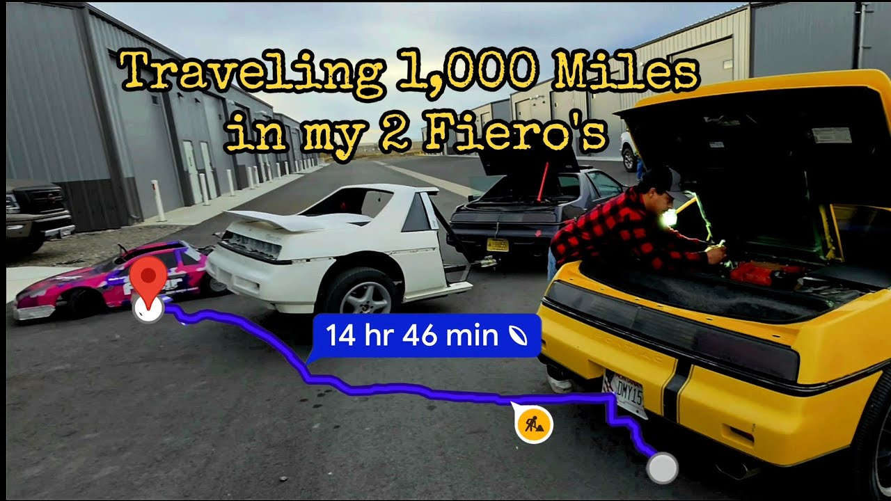 Driving my 2 Fiero's across the Country with my brother || 1,020 Miles @EaZyLabZ 