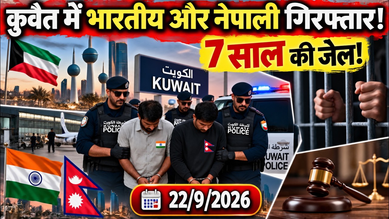 Kuwait Breaking News: Indian-Nepali गिरफ्तार! 7 साल की जेल की खबर | Kuwait News 22 September 2026