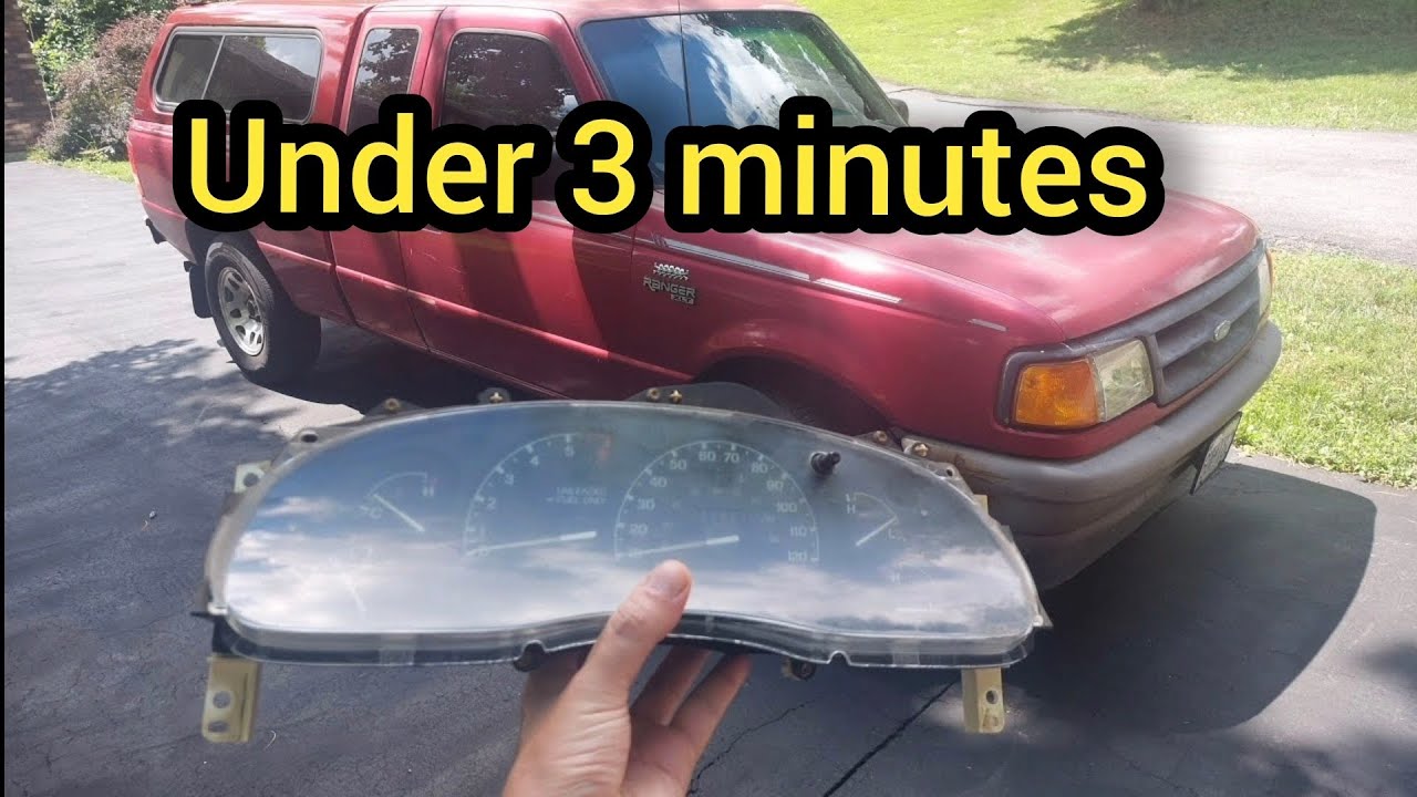 How to Remove Instrument Gauge Cluster Out Of a Ford Ranger in Under 3 Minutes, Easy DIY