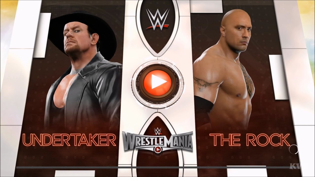 WWE 2K17 - Undertaker vs The Rock | Gameplay (HD) [1080p60FPS]