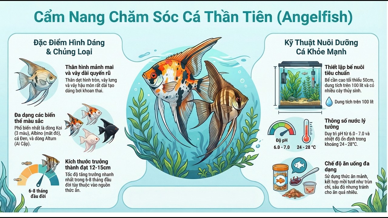 Cá Ông Tiên – Vẻ Đẹp Thanh Thoát Của Hồ Cá Thủy Sinh