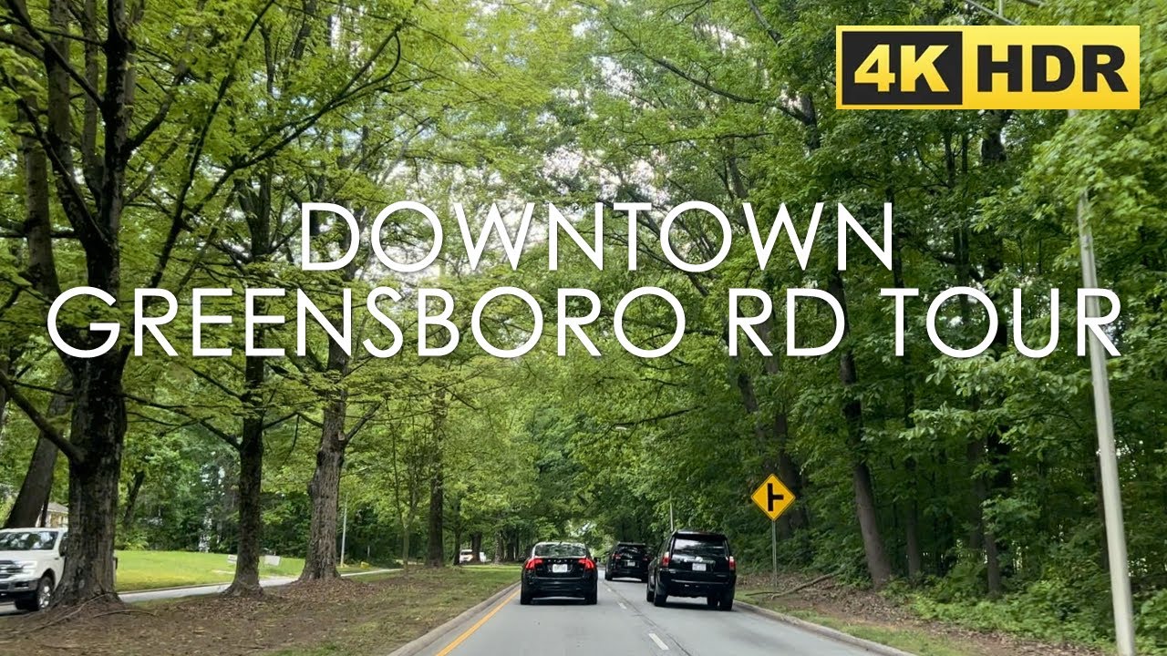 Greensboro Road Tour | Driving Tour | North Carolina, USA | 4K HDR