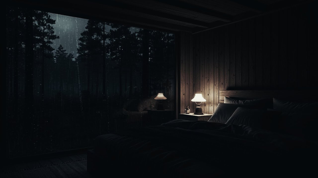 Thunderstorm Rain Sounds 🌙 | Night Rain for Deep Sleeping