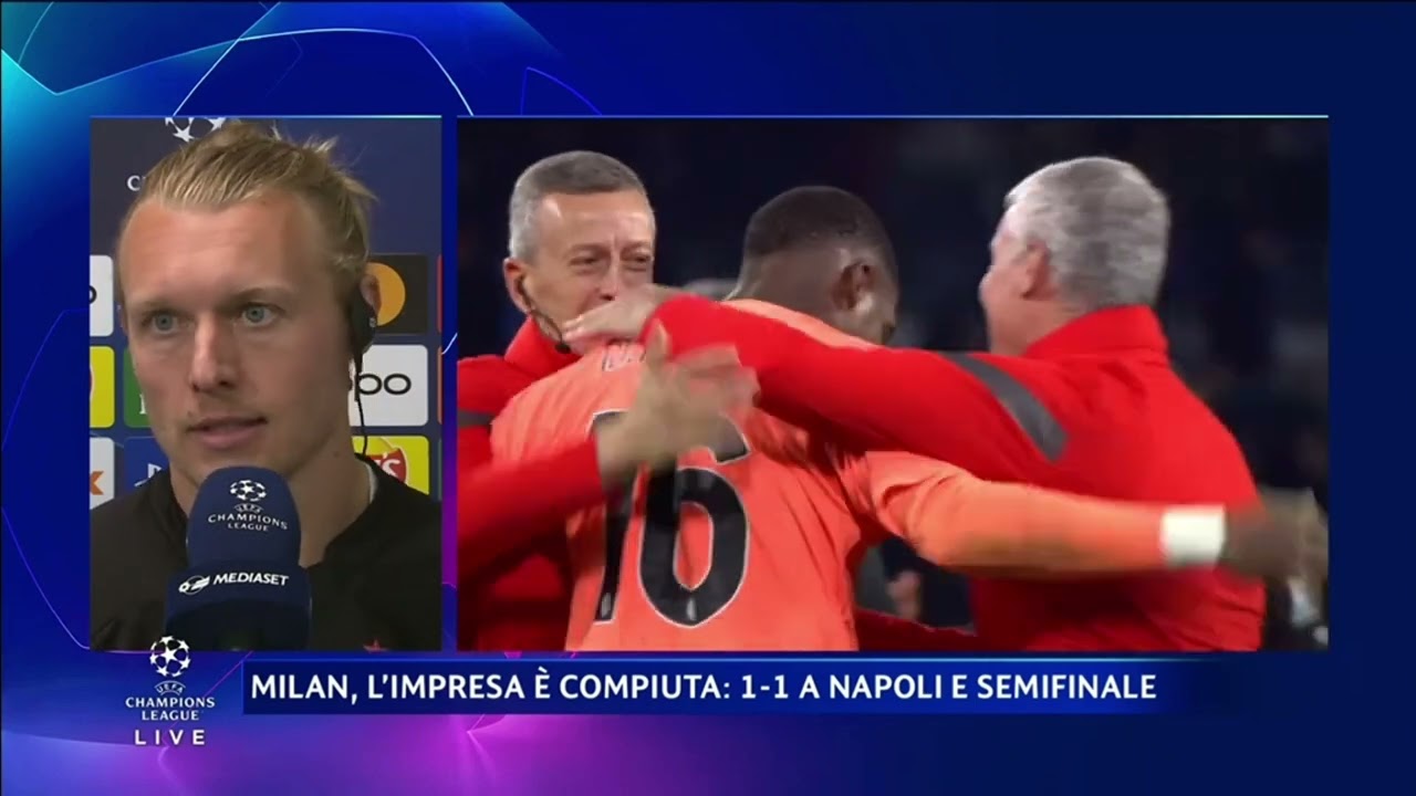 Simon Kjær - Italian Interview - After Napoli Vs AC Milan - Champions League 22/23