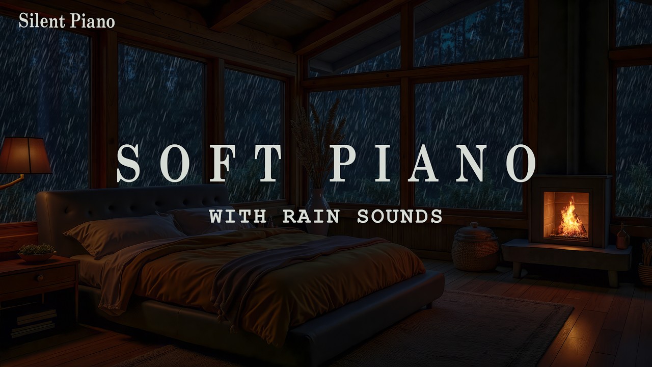 3 Hours Relaxing Sleep Music with Rain Sounds 🌧️ Peaceful Piano Music for Stress Relief
