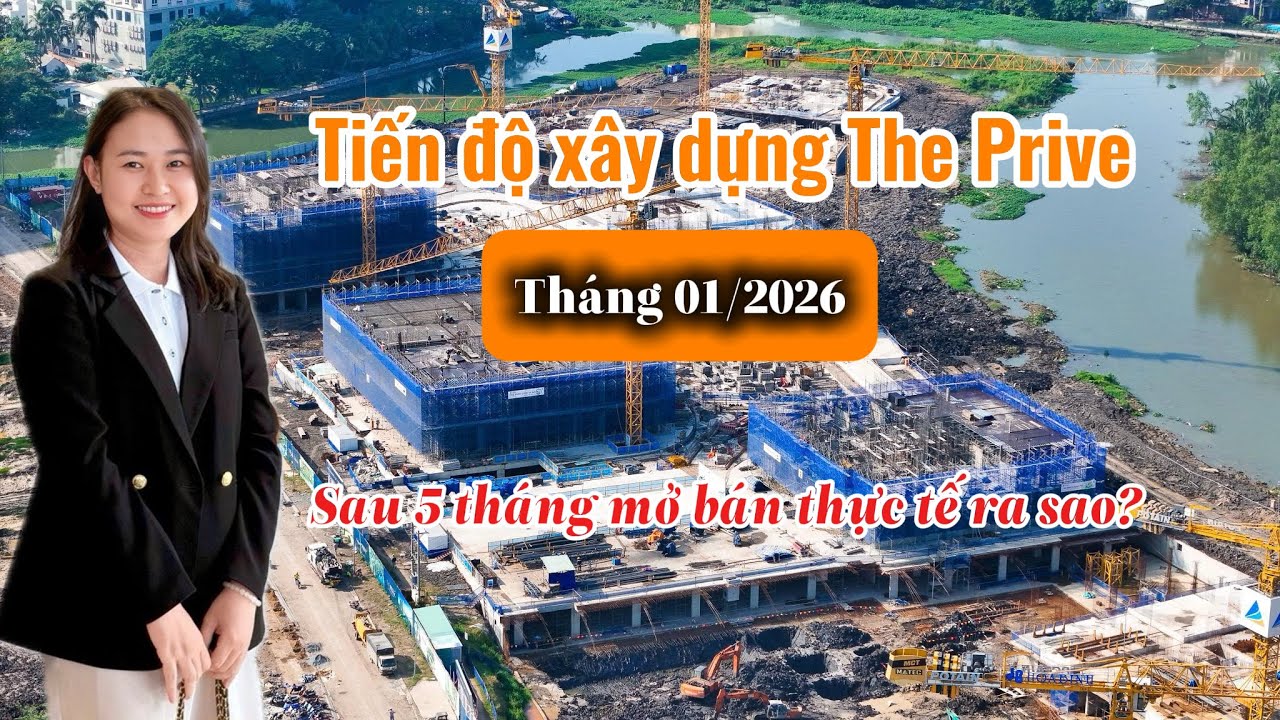 THE PRIVE CẬP NHẬT TIẾN ĐỘ XÂY DỰNG THÁNG 1/2026 #thuthuybds #theprive #theprivequan2 #datxanh