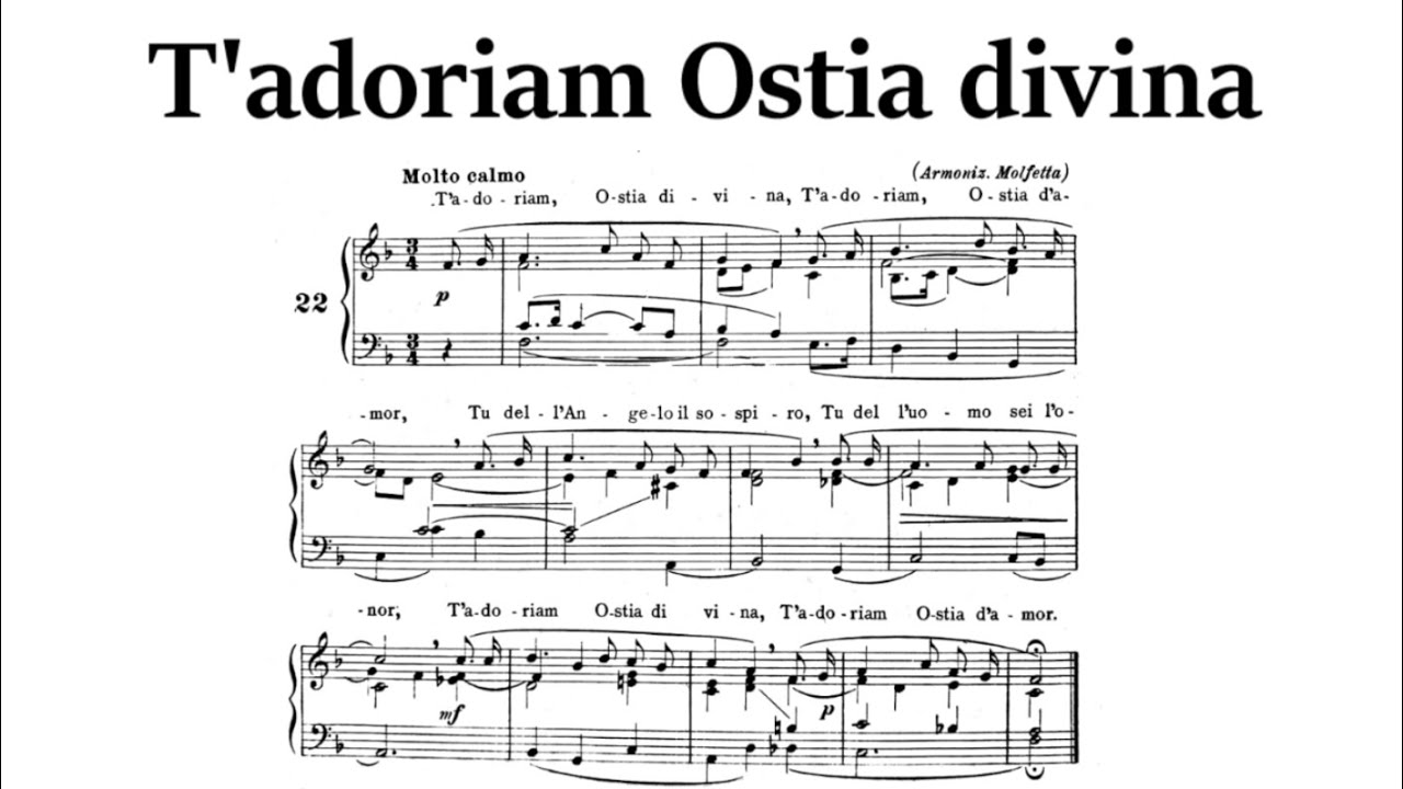 T'adoriam Ostia divina - Arm. Molfetta