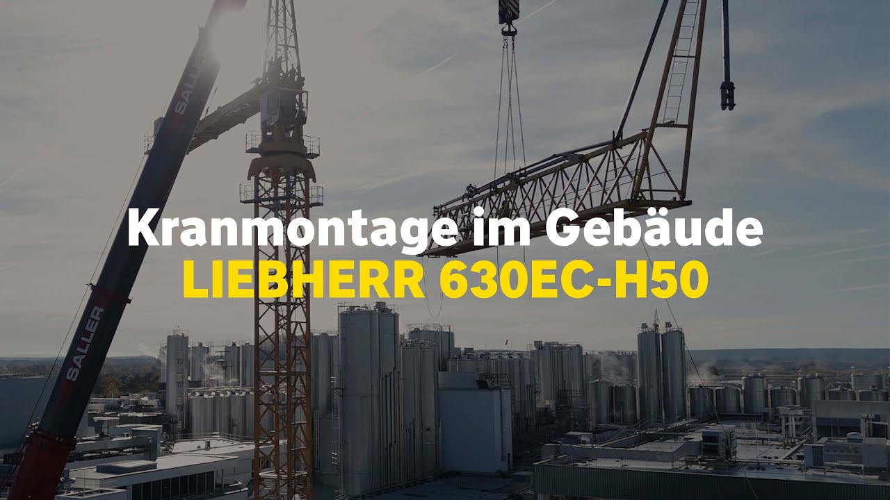 Kranmontage im Gebäude - Liebherr 630EC-H50