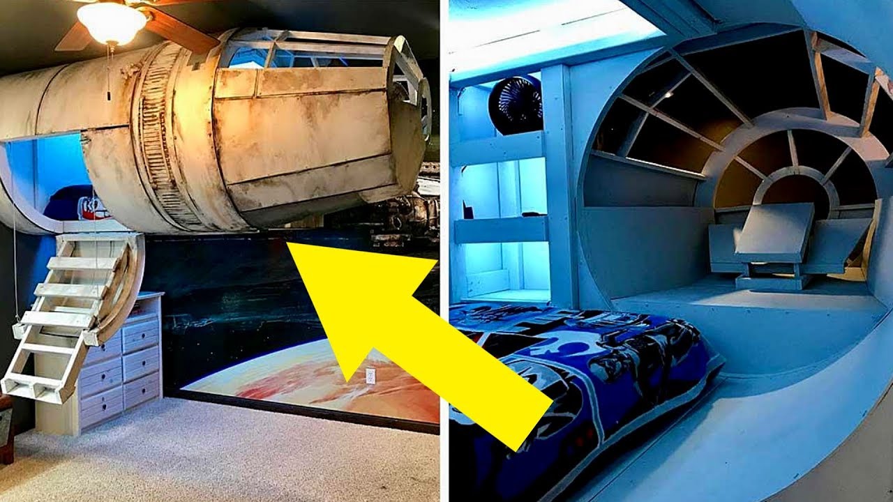 Son Was In Love With Star Wars, So Dad Makes Him A Death Star Themed Bunk Bed – See The Inside