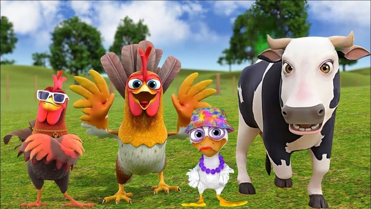 El Pollito pío 3d  el Toro y el Tractor de la Granja el Pollito y el Tractor de la Granja Lavacalola