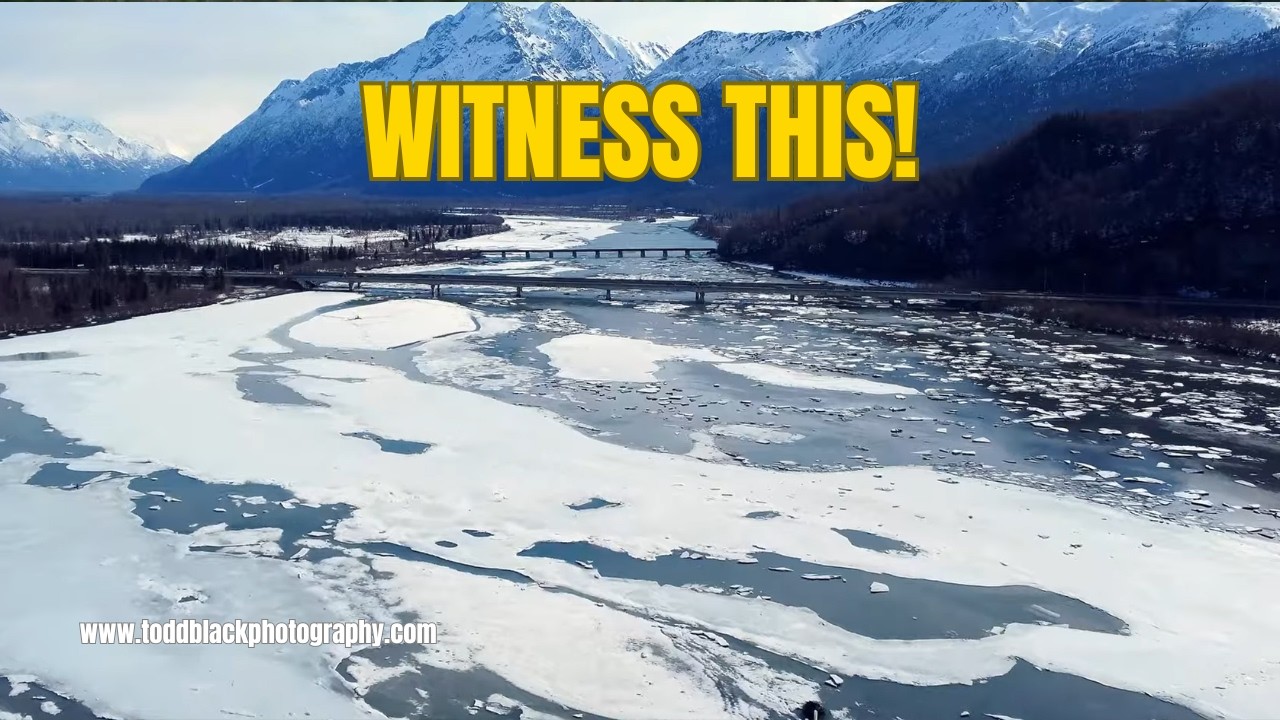 Spring Breakup on the Knik River | Ice Breakup Alaska | Aerial Drone Footage