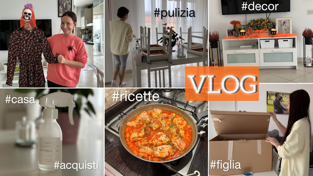 Decorazione di Halloween 🎃 Pulizia rapida della casa/ Sto preparando la cena cosce di pollo con pure