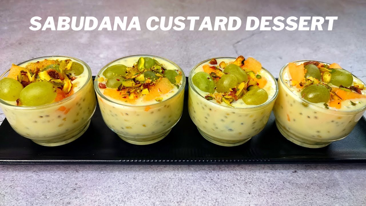 Sago custard dessert | yummy summer dessert |