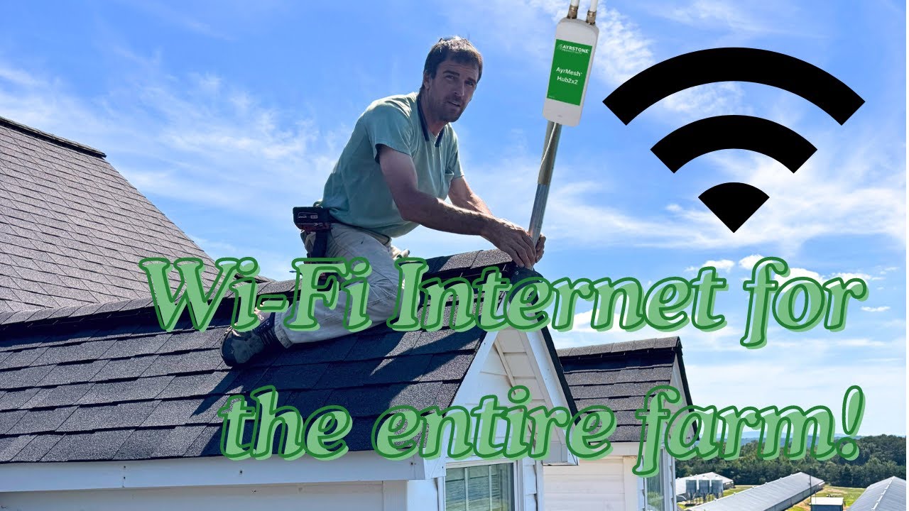 Sending Starlink Wi-Fi Internet Across The Entire Farm! | Ayrmesh Hub 2X2 Long-Range Wi-Fi Extender