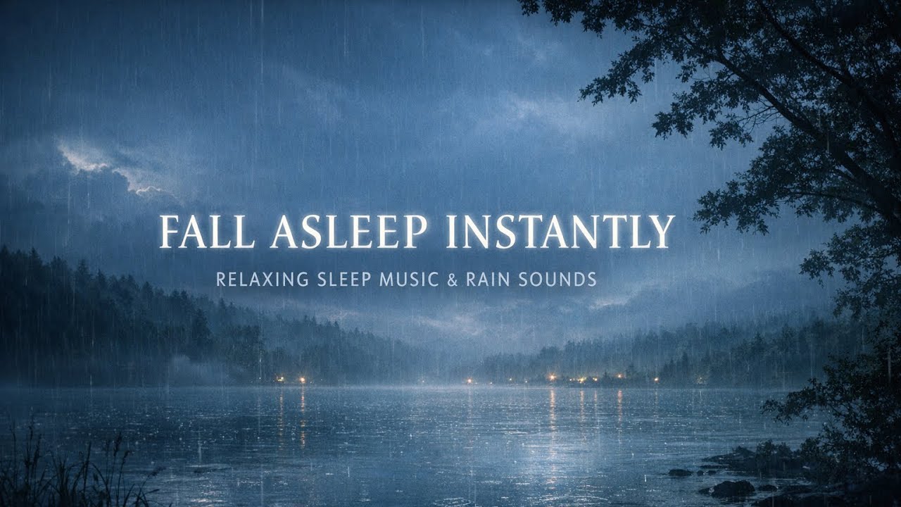 Fall Asleep Instantly 🌧️ Relaxing Sleep Music & Rain Sounds for Deep Sleep