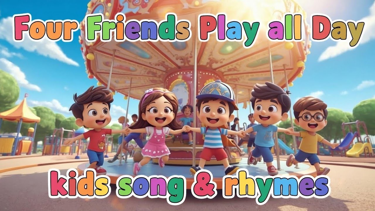 Four Friends Play all Day | kids song & rhymes