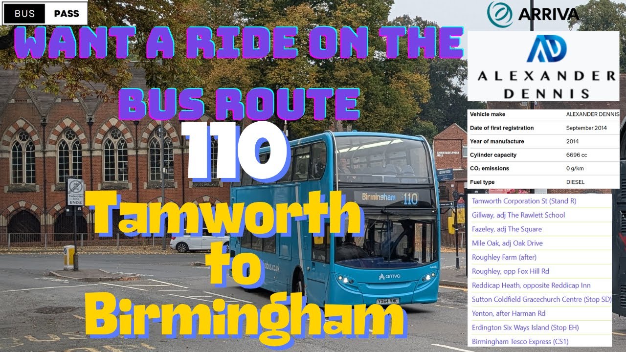 How to Travel from Tamworth to Birmingham: Discover the Scenic Route 110! 🚍🌆