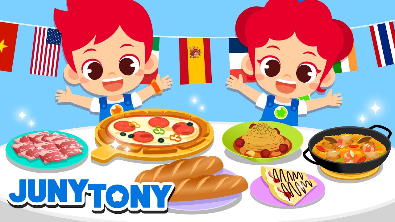 Comidas Deliciosas de Diferentes Países 🌎🍕🍜 Pratos Típicos do Mundo | JunyTony em Português