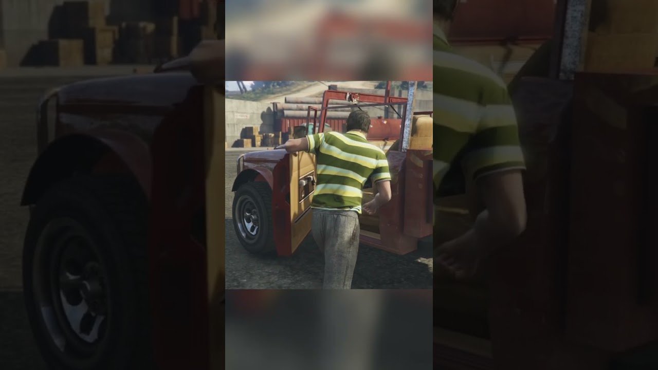 Trevor gets in the Truck