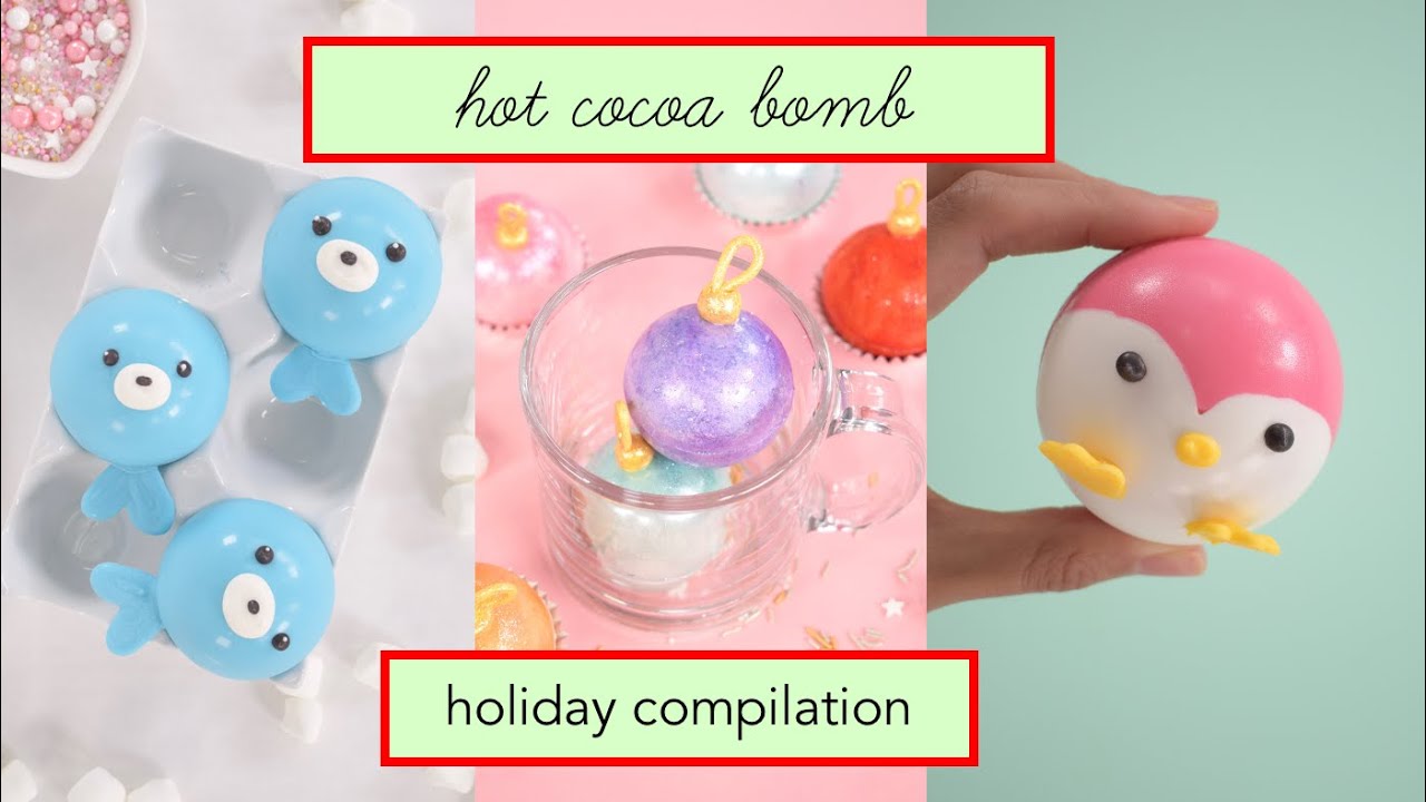 Holiday Christmas Hot cocoa bomb idea compilation