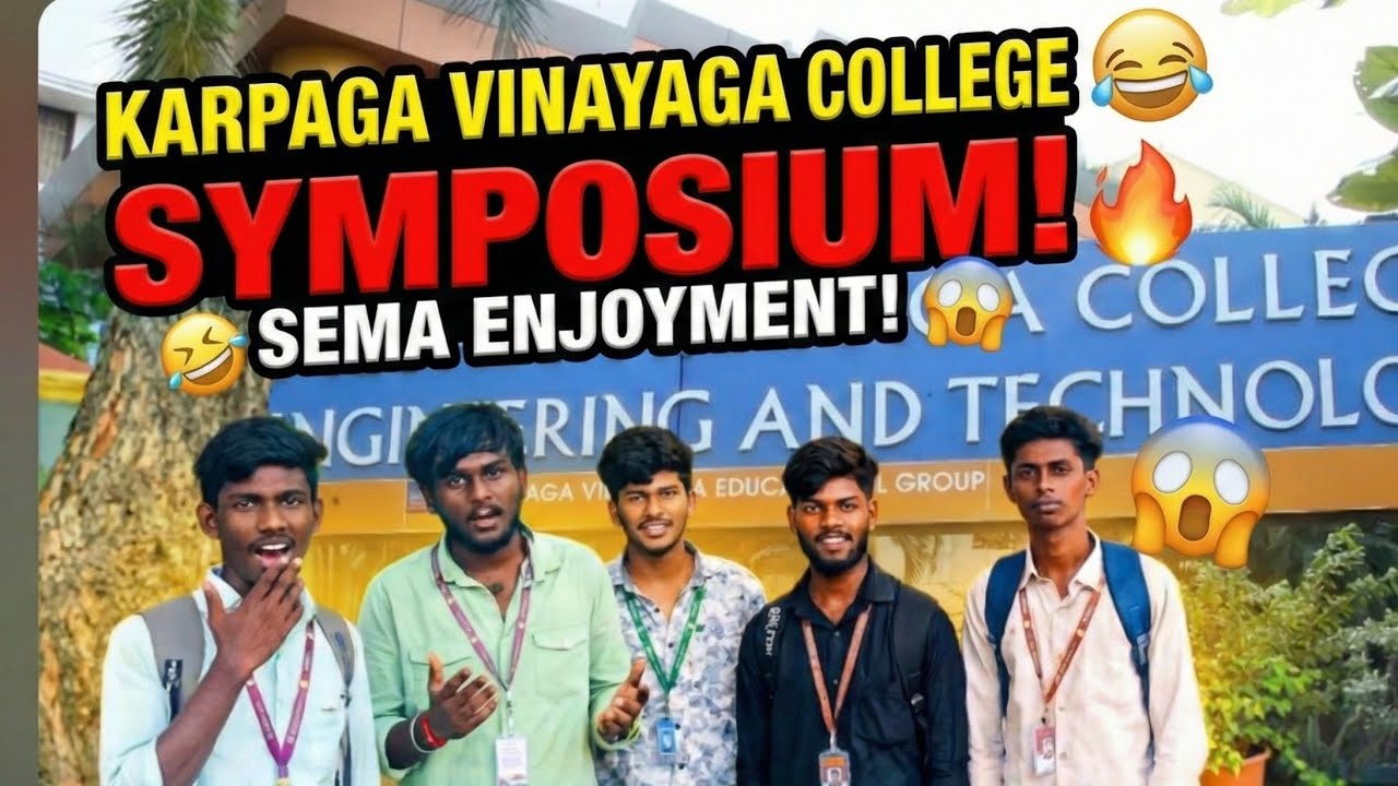 ✨KAPAGA VINAYAGA COLLEGE SYMPOSIUM EXPERIENCE 🚀#vlog #hackathon #tamil #comedy #chennaivlog 
