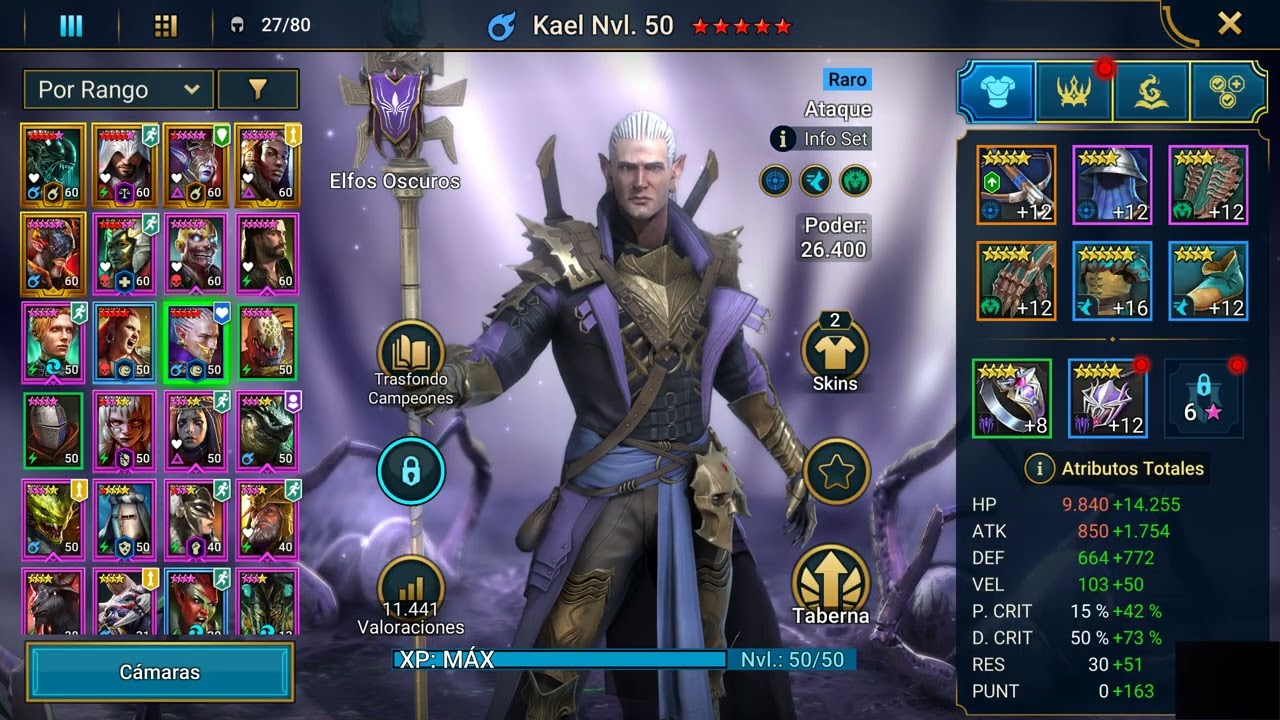 Estado cuenta Raid 99 dias Kaniel