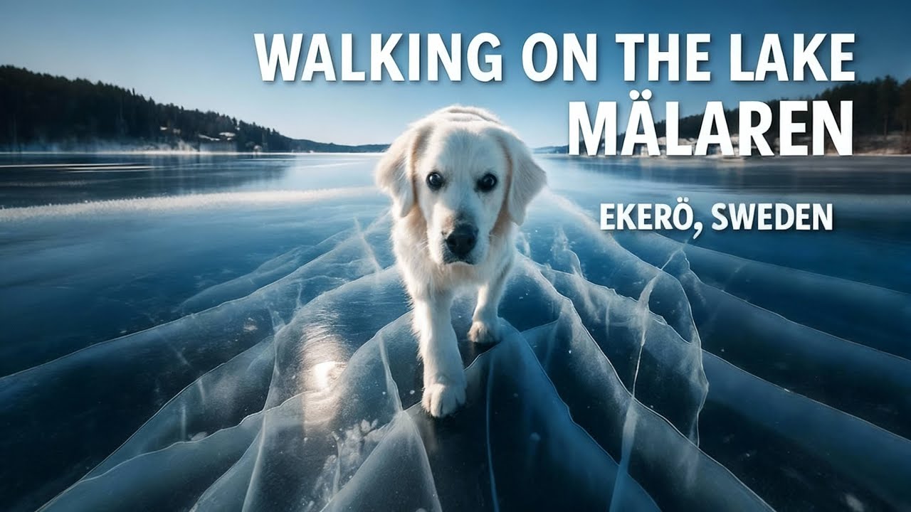 Walking on Frozen Lake Mälaren – Stunning Winter Day in Ekerö, Sweden
