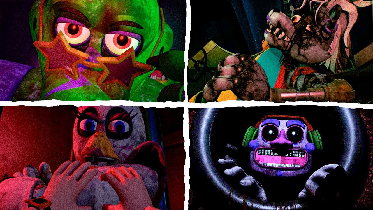 FNAF Security Breach - All Boss Fights