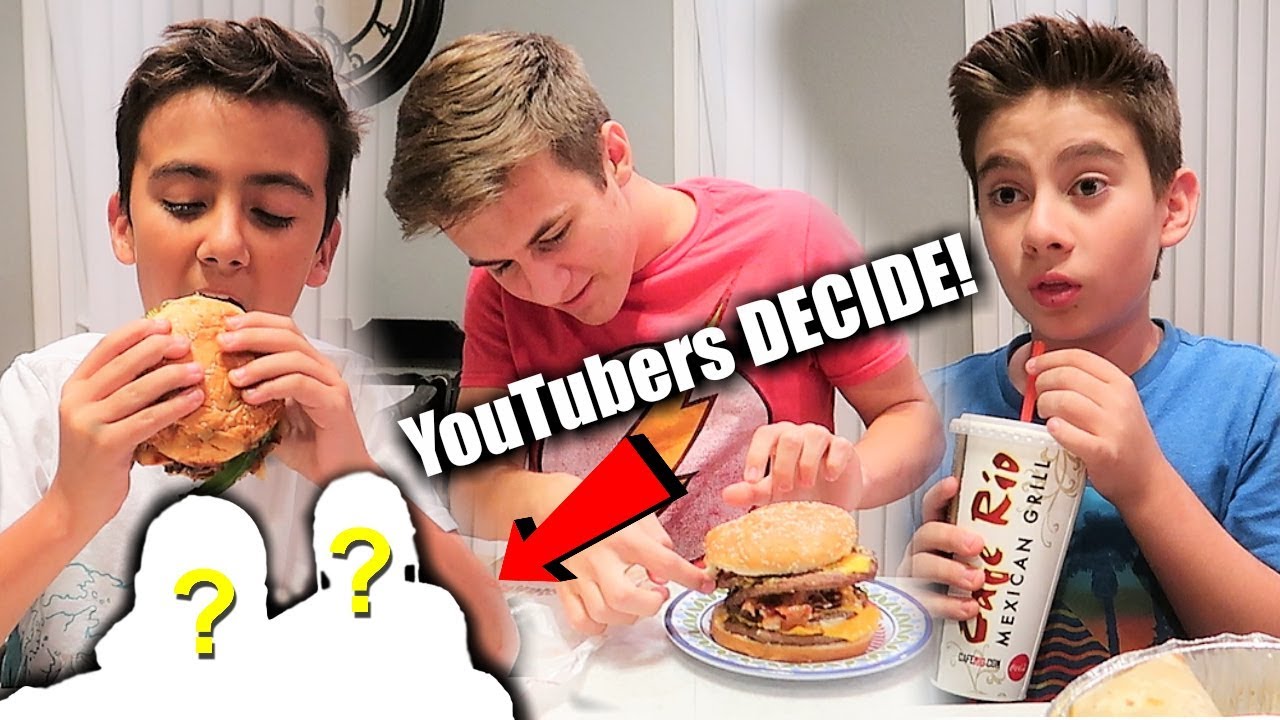 YouTube Celebrities Decide What We Eat | Shawn Johnson & Andrew East, The Jurgy's, and The Murray's