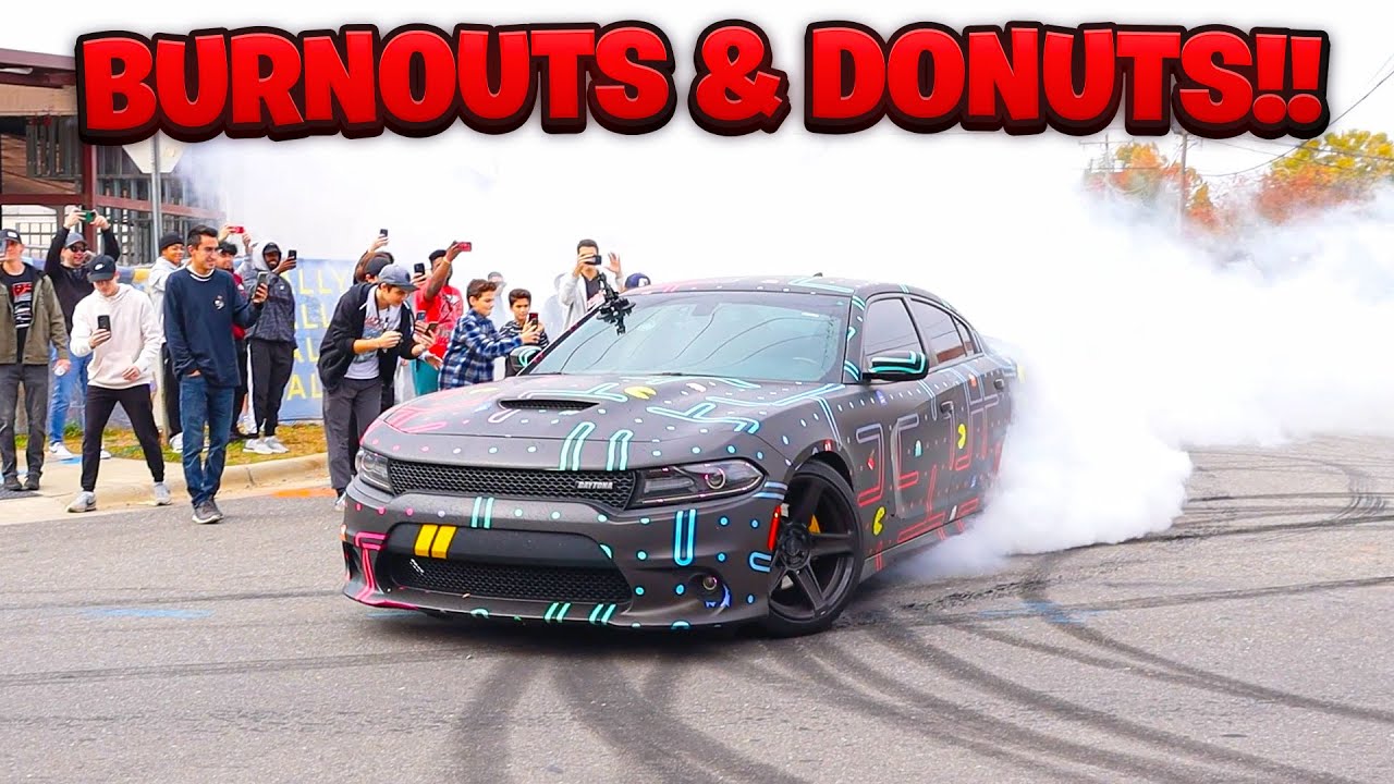 LOTS OF BURNOUTS & DONUTS AT THE CAR SHOW EXIT!! - Beers & Gears Charlotte NC 2022