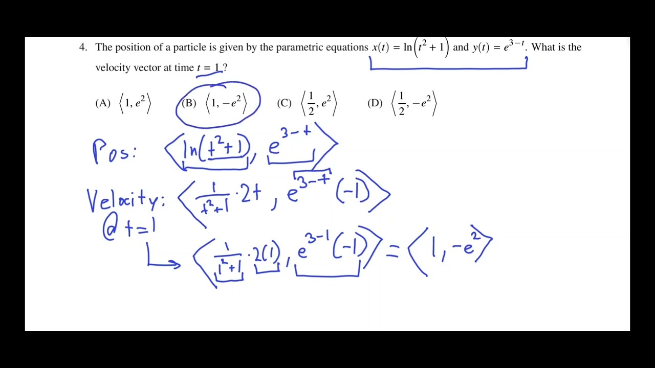 AP Calculus BC 2019 Exam Multiple Choice - Part 1 (Questions 1-9)
