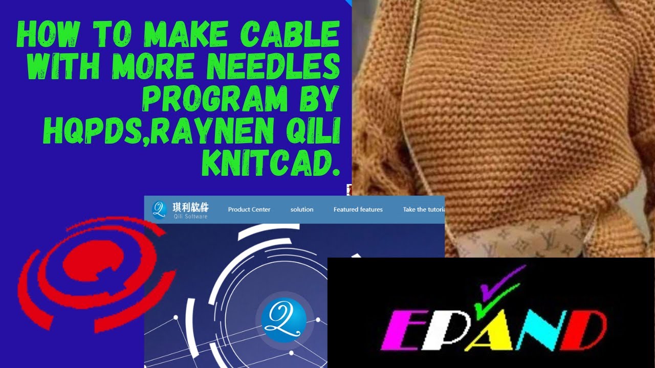 How to make Cable with more needles program by hqpds,raynen qili knitcad.