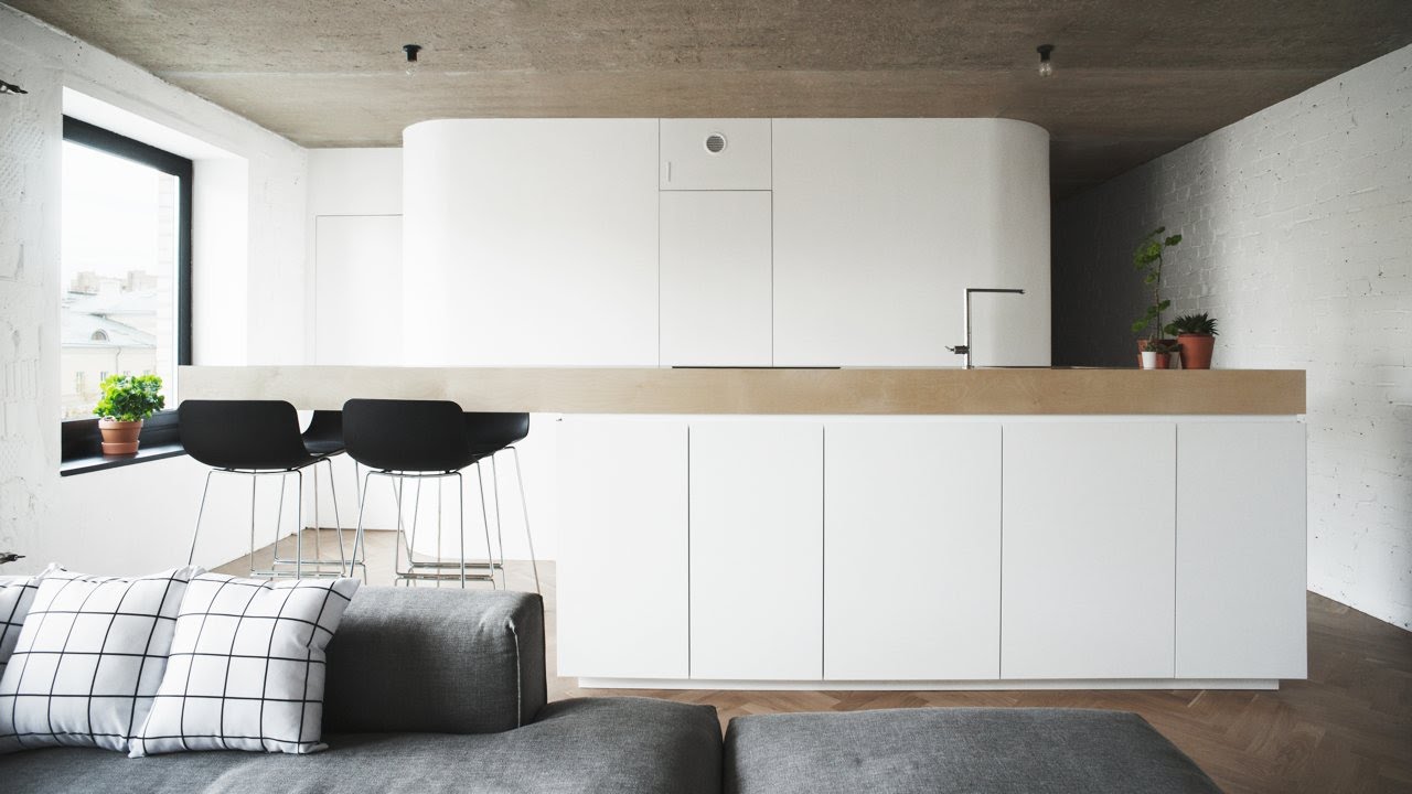 Concrete Ceiling Apartment by Crosby Studios