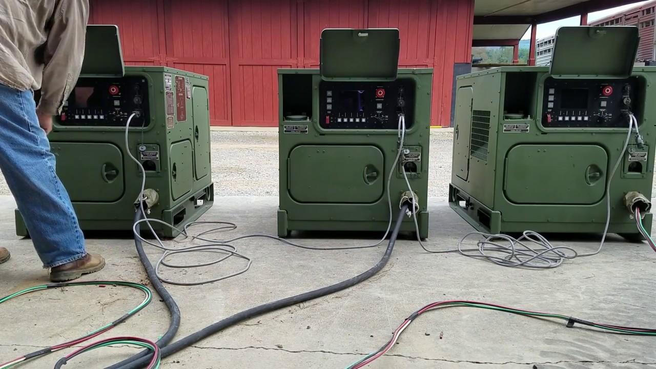 3 x MEP-1030 5kw AMMPS generators in parallel