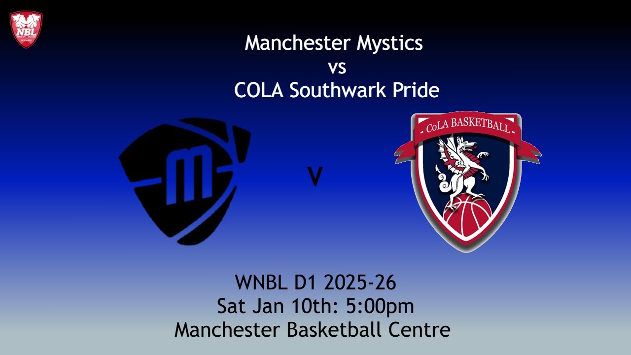 WNBL D1: Manchester Mystics v COLA Southwark Pride