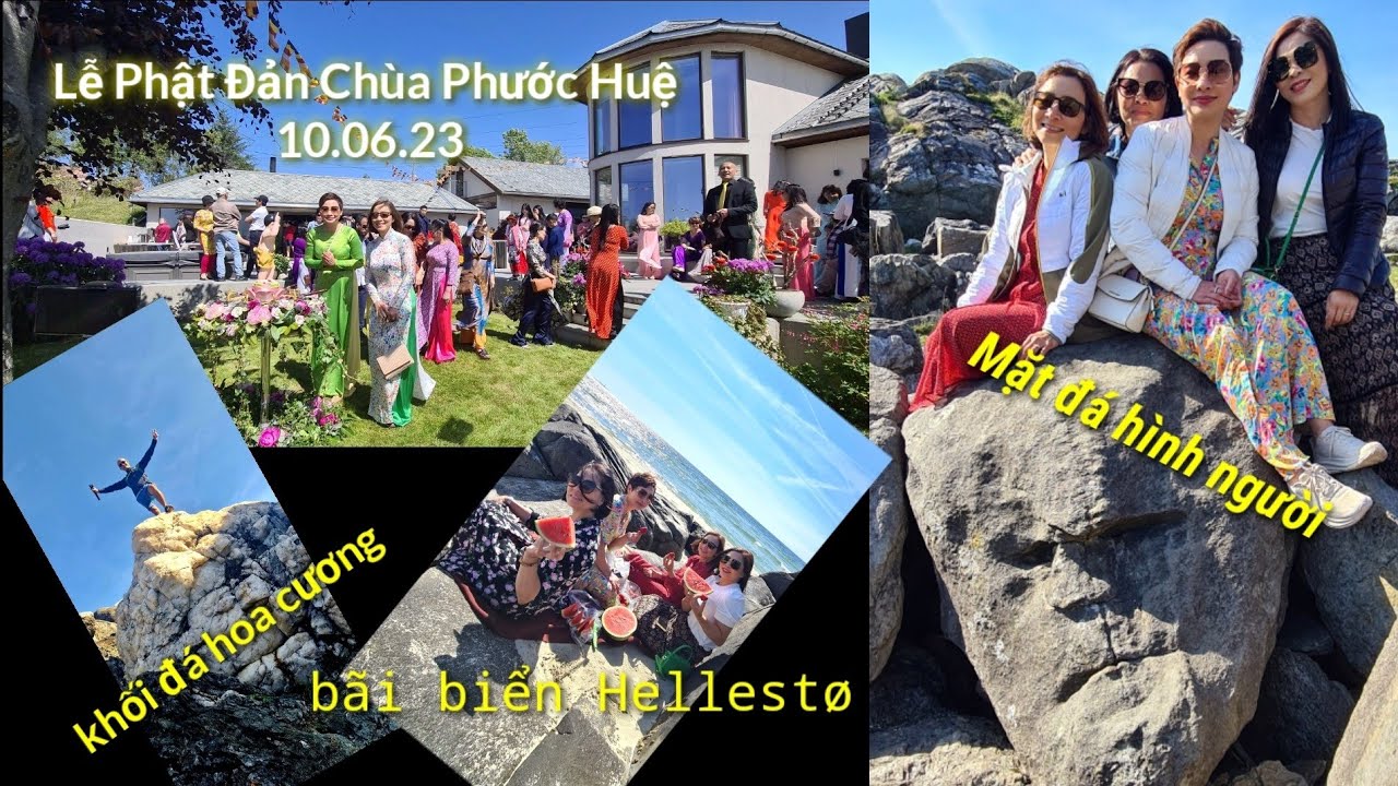 Lễ Phật Đản Ch&ugrave;a Phước Huệ. Steinansikt. Hellest&oslash;stranden. J&aelig;ren.