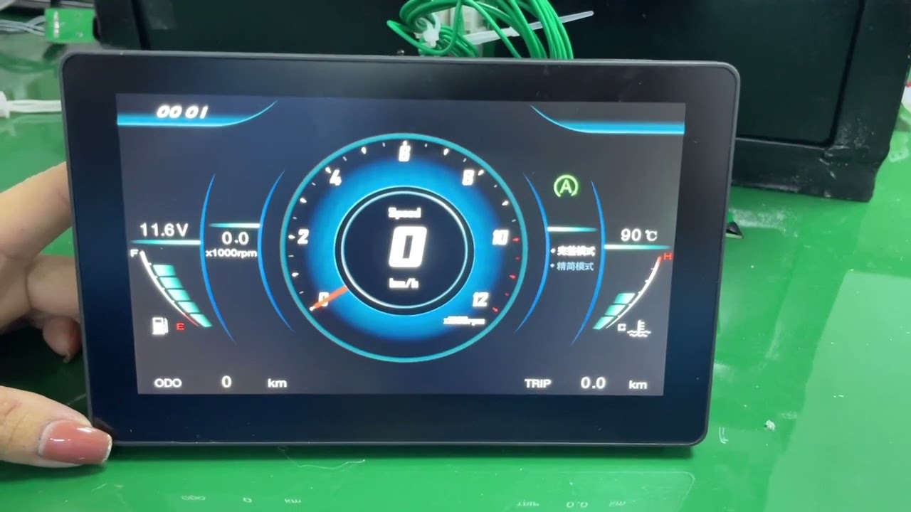 TFT motorcycle dash cluster