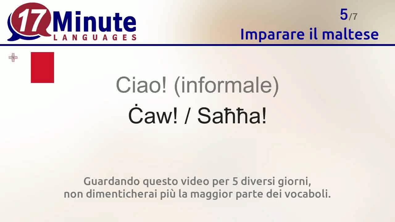 Imparare il maltese (videocorsi di lingua gratuiti)