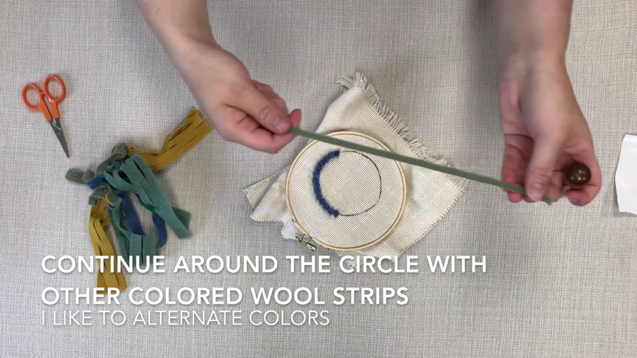 Make a No Sew Hooked Rug Ornament