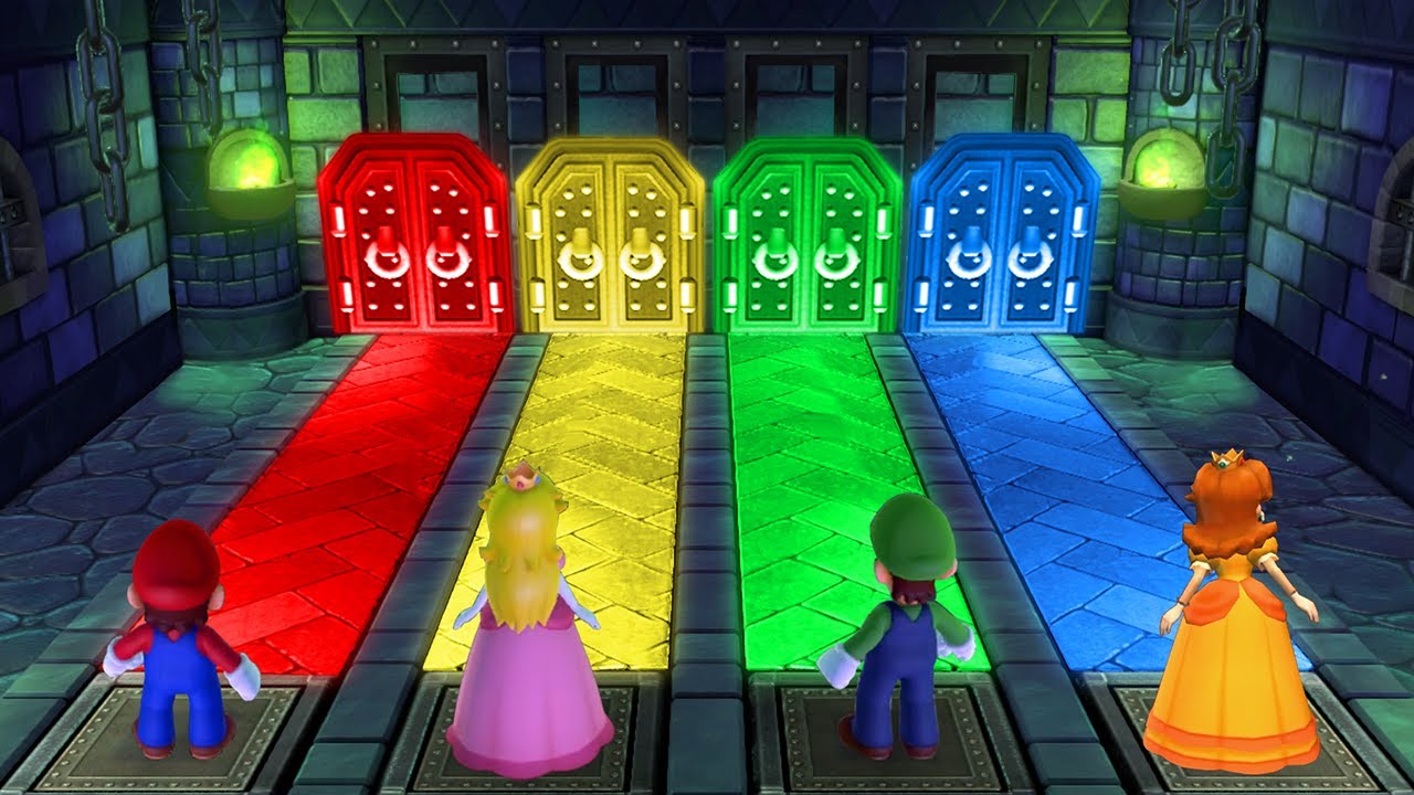 Mario Party 10 Minigames - Mario Vs Peach Vs Luigi Vs Daisy (Master Difficulty)