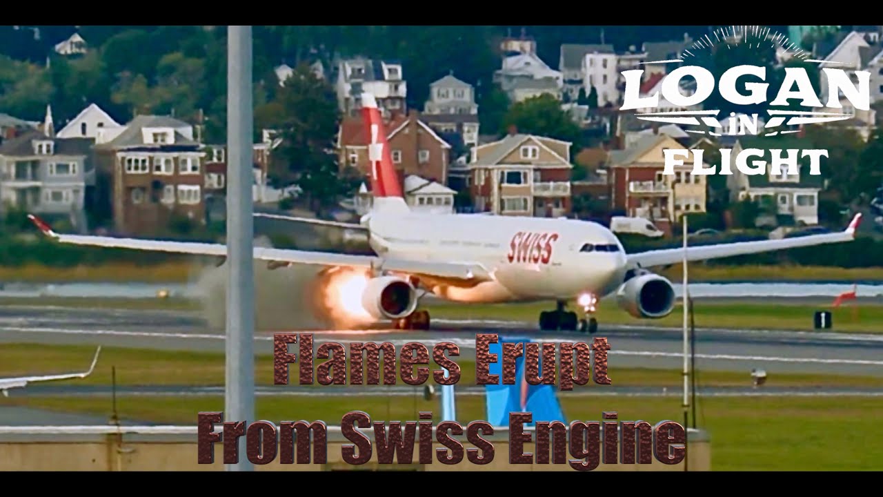 Swiss Aborts Takeoff After Flames and Loud Bang at Logan