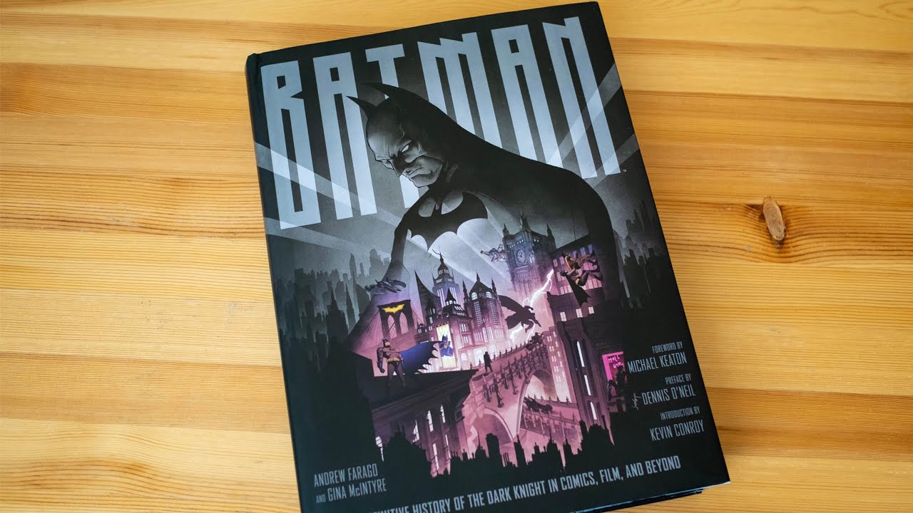 (book flip) Batman: The Definitive History of the Dark Knight in Comics, Film, and Beyond