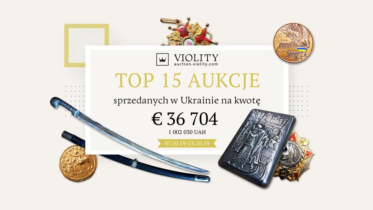 TOP aukcje sprzedanych w okresie 07.10-13.10. Aukcja Violity 0+